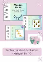 Vorschau - Aufgabenkarten - Lochkasten - Mengen bis 10 erfassen - Deckblatt