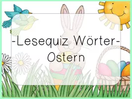 Vorschau - Präsentationen/Tafelbilder - interaktives Lesequiz Wörter OSTERN interaktives Pdf - Seite 1