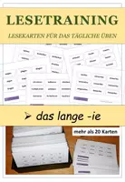 Vorschau - Fördermaterial/Inklusion - Lesetraining: das lange -ie - Lesekarten - Deckblatt