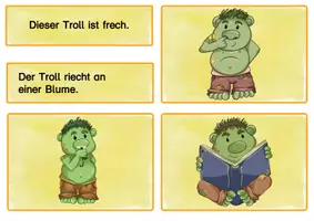 Vorschau - Aufgabenkarten - Karten zum Lesen und Zuordnen für Klasse 1 - Seite 2