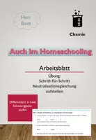 Vorschau - Arbeitsblätter - Übung: Schritt-für-Schritt Neutralisationsgleichung aufstellen - Deckblatt