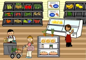 Vorschau - Präsentationen/Tafelbilder - interaktive PDF - faire les courses (Dis Donc 5 Unité 4) - Seite 2