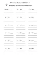 Vorschau - Arbeitsblätter - Mathe Addition in 2 Schritten bis 100 Klasse 2 - Seite 2