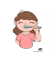 Vorschau - selbst erstellte Cliparts/Grafiken - Clipart FREEBIE Zähne putzen (Mädchen mit Zahnbürste) - Seite 3