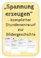Vorschau - Stundenentwürfe - Komplette Stunde "Spannung erzeugen" (Bildergeschichte) - Deckblatt