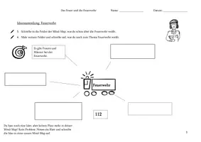 Vorschau - Arbeitsblätter - Feuerwehr und Feuer Einstieg MindMaps - Seite 3