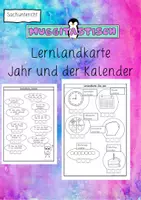 Vorschau - Arbeitsblätter - Lernlandkarte Jahr und Kalender - Deckblatt