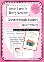 Vorschau - Arbeitsblätter - Wörterschule Gesamtpaket in Grundschrift, Druckschrift & AW Straight - Seite 1