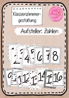 Vorschau - Bildkarten - Zahlen fürs Klassenzimmer: Stationen, Reihenfolge, ... - Deckblatt