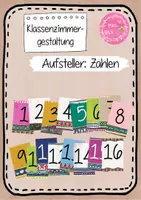 Vorschau - Bildkarten - Zahlen fürs Klassenzimmer: Stationen, Reihenfolgen, ... - Deckblatt