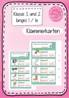 Vorschau - Stationenlernen - Buchstabeneinführung langs i / ie - Klammerkarten (1. Klasse) - Deckblatt