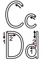 Vorschau - Poster - Buchstabenposter: Druckbuchstaben mit Schreibrichtung - Seite 2