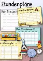 Vorschau - Anderer Materialtyp - Mein Stundenplan - Verschiedene Vorlagen - Deckblatt
