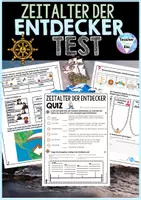 Vorschau - Arbeitsblätter - Zeitalter der Entdecker Test - Arbeitsblätter - Quiz - Deckblatt