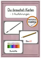 Vorschau - Bildkarten - Du-brauchst-Schilder mit handgemalten Cliparts - Seite 1