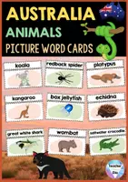 Vorschau - Bildkarten - AUSTRALIA Animals | Flashcards - Picture Word Cards - Deckblatt