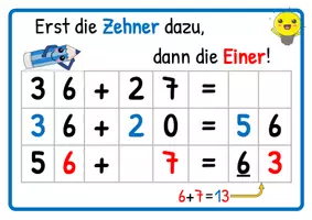 Vorschau - Poster - Mathe: Plakate Zehnerübergang Klasse 2 Addition Subtraktion ZR100 - Seite 2