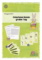 Vorschau - Arbeitsblätter - Klanggeschichte: Osterhase Hansis großer Tag - Deckblatt