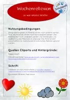 Vorschau - Fördermaterial/Inklusion - Wochenreflexion - So war unsere Woche! - Seite 1