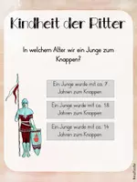 Vorschau - Stationenlernen - Mittelalter - Quiz Ritter und Burgen - Seite 3