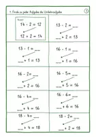 Vorschau - Arbeitsblätter - Umkehraufgaben- Klasse 1 (Zahlenraum bis 20) - Seite 2