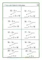 Vorschau - Arbeitsblätter - Umkehraufgaben- Klasse 1 (Zahlenraum bis 20) - Seite 3