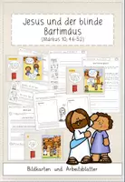 Vorschau - Arbeitsblätter - Jesus hilft Bartimäus (Religion Grundschule Bibel Klasse 2-3) - Deckblatt