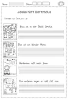 Vorschau - Arbeitsblätter - Jesus hilft Bartimäus (Religion Grundschule Bibel Klasse 2-3) - Seite 2