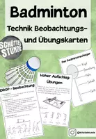 Vorschau - Bildkarten - Badminton Technik- und Übungskarten - Deckblatt
