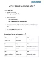 Vorschau - Arbeitsblätter - Contact Bingo - conditionnel présent - Seite 2