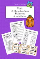 Vorschau - Arbeitsblätter - Musik: Halloween Rhythmusbausteine Arbeitsblätter - Deckblatt