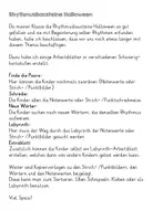 Vorschau - Arbeitsblätter - Musik: Halloween Rhythmusbausteine Arbeitsblätter - Seite 1