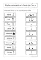 Vorschau - Arbeitsblätter - Musik: Halloween Rhythmusbausteine Arbeitsblätter - Seite 3