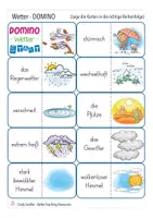 Vorschau - Spiele - das Wetter Domino Deutsch als Zweitsprache und Sachunterricht - Seite 1
