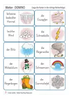 Vorschau - Spiele - das Wetter Domino Deutsch als Zweitsprache und Sachunterricht - Seite 2