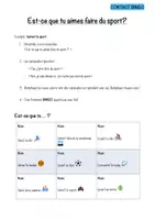 Vorschau - Aufgabenkarten - Contact Bingo - le sport - Seite 2