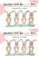 Vorschau - Arbeitsblätter - Der Hase mit der roten Nase - differenziertes Übungsheft (Klasse 1|2) - Seite 1