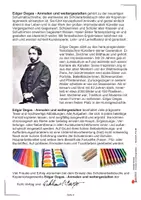 Vorschau - Unterrichtsreihen - Edgar Degas anmalen und weitergestalten | Kunst Sekundarstufe I II Klasse 5–13 | Impressionismus, Ballett, Biografie, Kunstgeschichte, Meisterwerke, Farbdruck, Malaufgaben, Lösungen - Seite 3