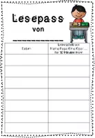 Vorschau - Anderer Materialtyp - Lesepass - Deckblatt