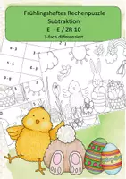 Vorschau - Spiele - frühlingshaftes Rechenpuzzle im ZR 10 / E - E Mathe 1. Klasse Ostern - Deckblatt