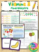 Vorschau - Stundenentwürfe - Vitamine & Mineralstoffe - Eine komplette Lernreise in zwei Versionen - Deckblatt
