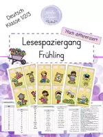 Vorschau - Arbeitsblätter - 🐝FRÜHLING I Lesespaziergang I Klasse 1-3 - Deckblatt
