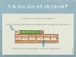Vorschau - Fördermaterial/Inklusion - Merkplakate Messen mit dem Lineal - Seite 2
