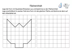 Vorschau - Stationenlernen - Flächeninhalt bestimmen - mit Kästchen auslegen (Klasse 3) - Seite 3