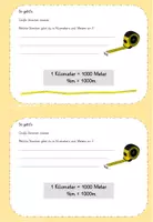 Vorschau - Fördermaterial/Inklusion - Mini Heft Übungsheft Kilometer und Meter - Seite 2