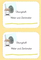 Vorschau - Fördermaterial/Inklusion - Mini Heft Meter und Zentimeter Übungsheft - Seite 1