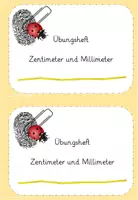 Vorschau - Arbeitsblätter - Mini Heft Übungsheft Zentimeter und Millimeter - Seite 1