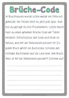 Vorschau - Arbeitsblätter - Bruchrechnen | Knacke den Brüche-Code | Division - Seite 1