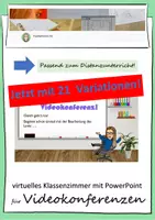 Vorschau - Präsentationen/Tafelbilder - virtuelles Klassenzimmer für die Videokonferenz - Deckblatt