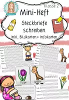 Vorschau - Arbeitsblätter - Steckbriefe schreiben | Deutsch Klasse 2-4 - Deckblatt